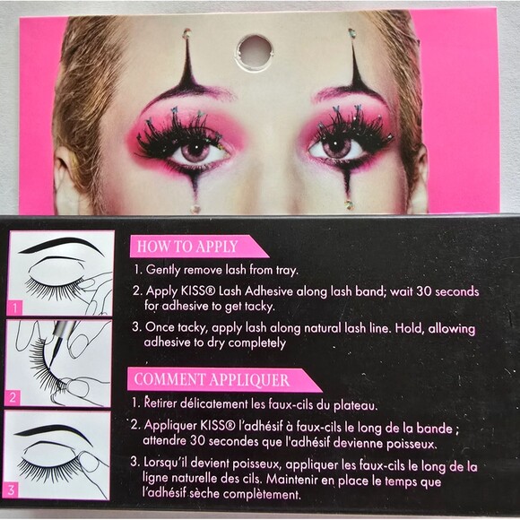 KISS Glitter False Eyelashes Halloween Limited Edition Scary Clown LOT OF 6 - Picture 4 of 4